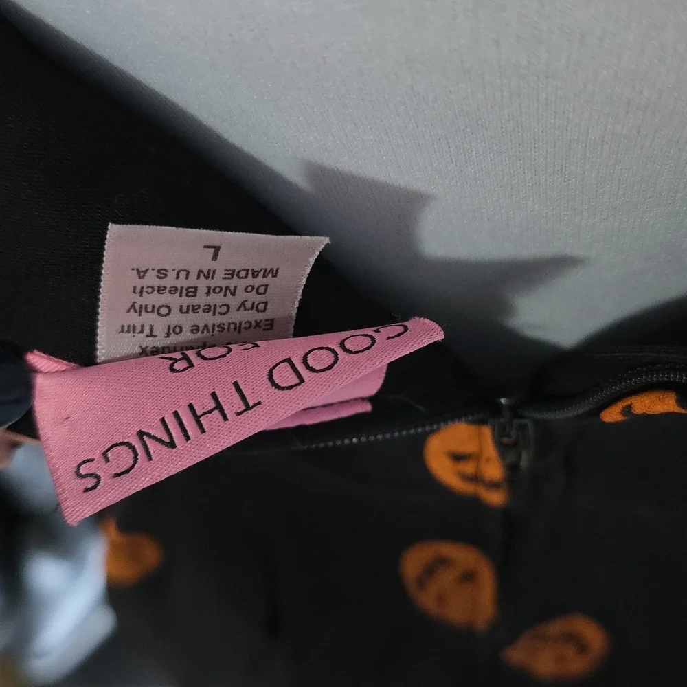 Pumpkin King Maneater Swing Dress in Black And Orange - Vixen by Micheline Pitt - Picture 8 of 8